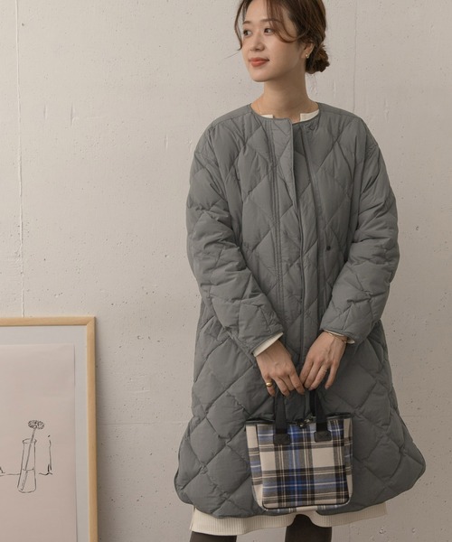 美品◎ アーバンリサーチ　ダウンコート　グレー URBAN RESEARCH（アーバンリサーチ）の「キルティングドロスト