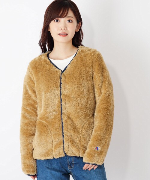 Champion(チャンピオン)の「【Champion】もこふさスナップジャケット(ブルゾン・レディース・アイボリー/ベージュ・02)」の3枚目の写真
