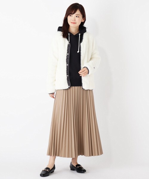Champion(チャンピオン)の「【Champion】もこふさスナップジャケット(ブルゾン・レディース・アイボリー/ベージュ・02)」の11枚目の写真