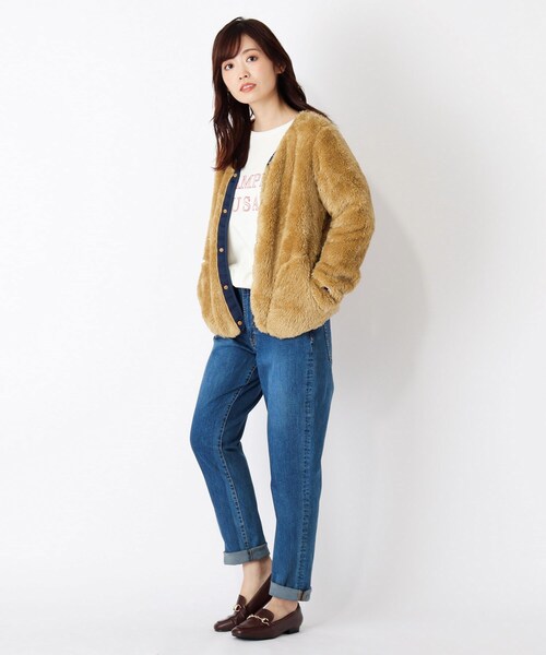 Champion(チャンピオン)の「【Champion】もこふさスナップジャケット(ブルゾン・レディース・アイボリー/ベージュ・02)」の12枚目の写真