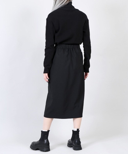 DING（ディング）の「DING/ベイカーロングスカート（スカート・レディース・ベージュ/ブラック・FREE）」の14枚目の写真