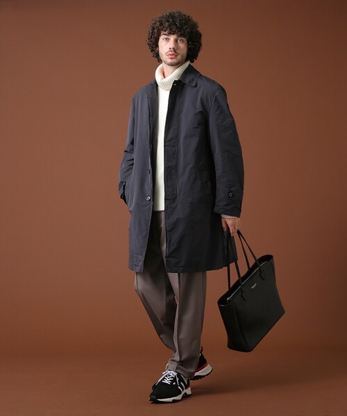 DRESSTERIOR ドレステリア ステンカラーコート 黒 0123725M0289 セール】【撥水加工】【MonoMAX4月号掲載】レインステンカラー