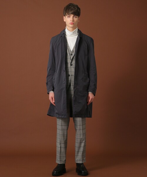 DRESSTERIOR ドレステリア ステンカラーコート 黒 0123725M0289 セール】【撥水加工】【MonoMAX4月号掲載】レインステンカラー
