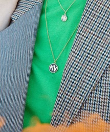 【MAMA CASAR(ママカサル)：RE-CO'de V2】BLACLK VELVET BIG COIN NECKLACE/ブラックベルベットビッグコインネックレス
