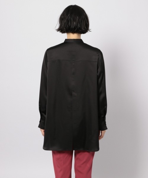 PAGEBOY（ページボーイ）の「サテンバンドカラーシャツ（シャツ/ブラウス・レディース・ブラック/オフホワイト/グレイッシュベージュ・FREE）」の18枚目の写真