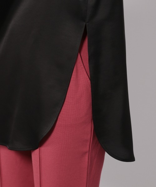 PAGEBOY（ページボーイ）の「サテンバンドカラーシャツ（シャツ/ブラウス・レディース・ブラック/オフホワイト/グレイッシュベージュ・FREE）」の14枚目の写真