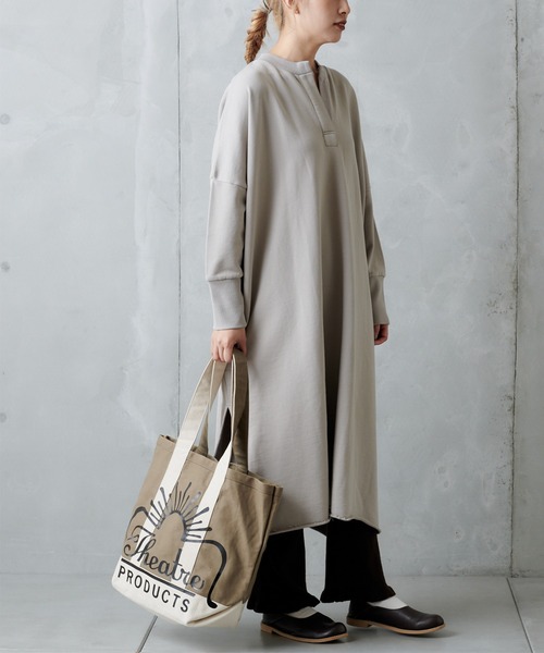 PUAL CE CIN（ピュアルセシン）の「裏毛起毛チュニック（Tシャツ/カットソー・レディース・チャコールグレー/モカ/ベージュ・FREE）」の14枚目の写真