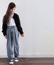 classicalelf | キッズ 深めのタックが印象的なウエストタックハイウエストデニム(デニムパンツ)
