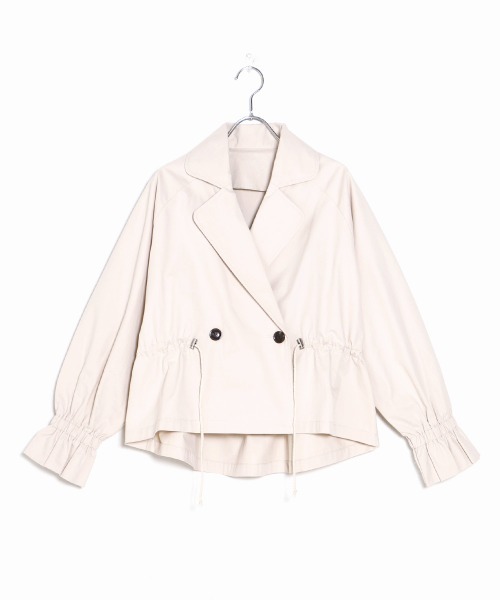 Bab（バブ）の「ショートウエストドロストジャケット（その他アウター・レディース・アイボリー/ベージュ/カーキ・38）」の4枚目の写真