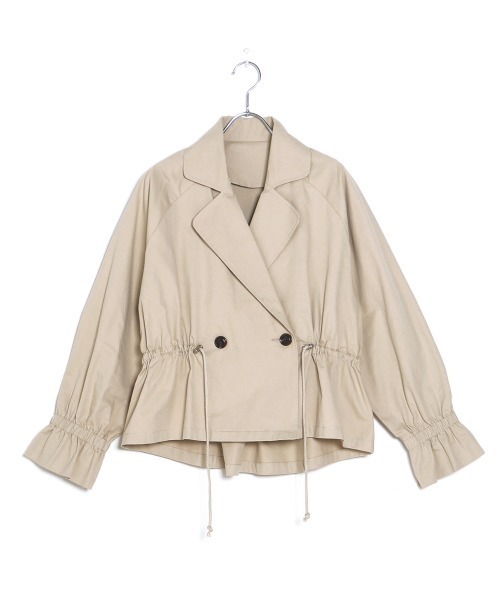 Bab（バブ）の「ショートウエストドロストジャケット（その他アウター・レディース・アイボリー/ベージュ/カーキ・38）」の6枚目の写真