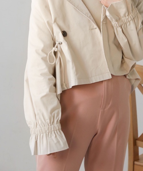 Bab（バブ）の「ショートウエストドロストジャケット（その他アウター・レディース・アイボリー/ベージュ/カーキ・38）」の21枚目の写真