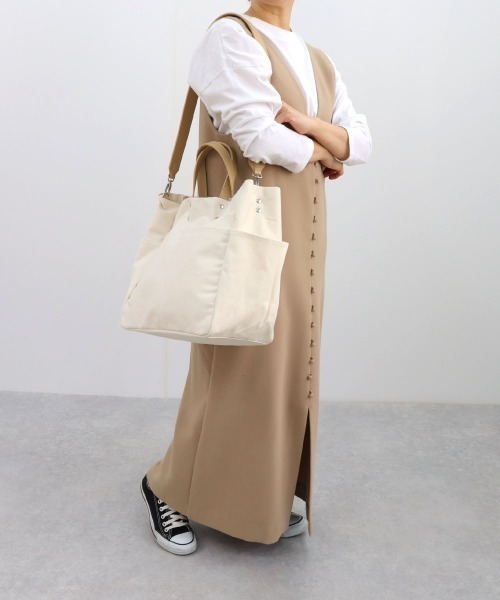 値下げしましたの Colde Colde 2way多機能キャンバストートバッグ トートバッグ バッグ トートバッグ コルデ のファッション トートバッグ