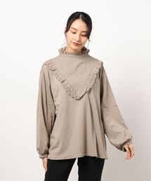Samansa Mos2 | フリルデザインTシャツ(Tシャツ/カットソー)
