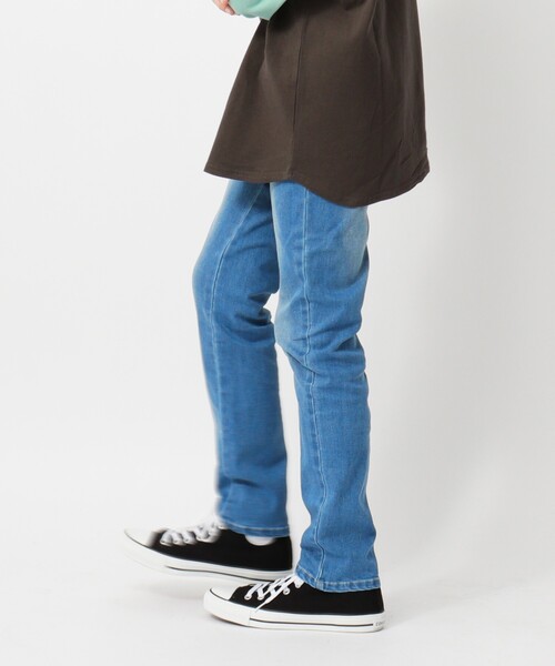 THE SHOP TK (ザ ショップ ティーケー )の「◆【150・160cm】NEWのび~るストレートデニムパンツ<365DAYS>(デニムパンツ・キッズ・ブラック/ダークネイビー・15 /16)」の2枚目の写真