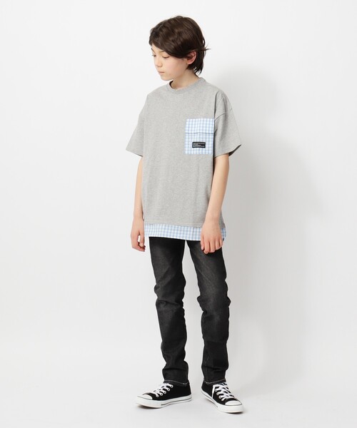 THE SHOP TK (ザ ショップ ティーケー )の「◆【150・160cm】NEWのび~るストレートデニムパンツ<365DAYS>(デニムパンツ・キッズ・ブラック/ダークネイビー・15 /16)」の4枚目の写真