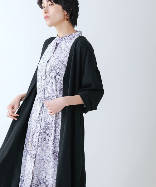 Bou Jeloud（ブージュルード）の「バックプリーツカーディガン【セレモニーにもおすすめ】（カーディガン/ボレロ・レディース・ブラック/ベージュ/カーキ・38）」の5枚目の写真