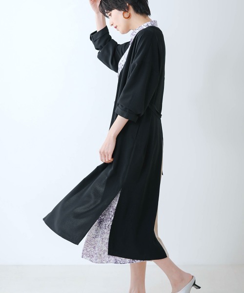 Bou Jeloud（ブージュルード）の「バックプリーツカーディガン【セレモニーにもおすすめ】（カーディガン/ボレロ・レディース・ブラック/ベージュ/カーキ・38）」の6枚目の写真