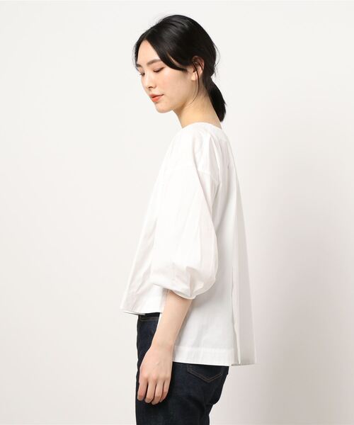 SIPULI（シプリ）の「Cotton Nylon Typewriter ボリュームブラウス（シャツ/ブラウス・レディース・ホワイト/アイボリー・2/3）」の5枚目の写真