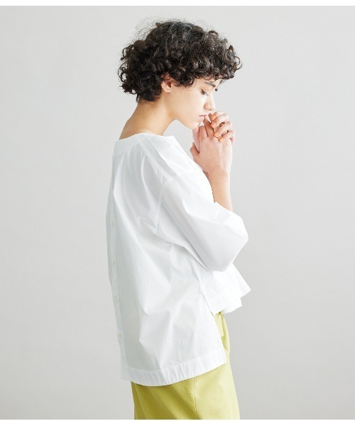 SIPULI（シプリ）の「Cotton Nylon Typewriter ボリュームブラウス（シャツ/ブラウス・レディース・ホワイト/アイボリー・2/3）」の7枚目の写真