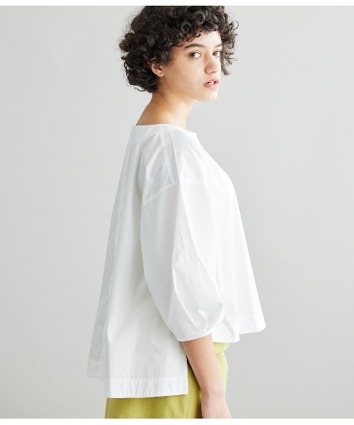 SIPULI（シプリ）の「Cotton Nylon Typewriter ボリュームブラウス（シャツ/ブラウス・レディース・ホワイト/アイボリー・2/3）」の12枚目の写真