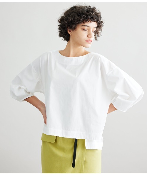 SIPULI（シプリ）の「Cotton Nylon Typewriter ボリュームブラウス（シャツ/ブラウス・レディース・ホワイト/アイボリー・2/3）」の4枚目の写真