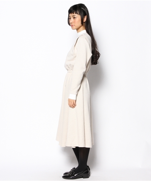 Kastane（カスタネ）の「【Kastane】スタンドカラーワンピース（ワンピース・レディース・ブルー/ベージュ・FREE）」の6枚目の写真