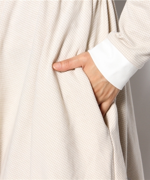 Kastane（カスタネ）の「【Kastane】スタンドカラーワンピース（ワンピース・レディース・ブルー/ベージュ・FREE）」の10枚目の写真