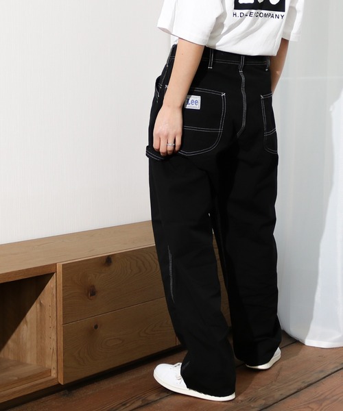 Lee(リー)の「Lee/リー ライトウエイトぺインターパンツ(デニムパンツ・レディース・ホワイト/ブラック/ライトインディゴブルー・MEDIUM/LARGE/X-LARGE/X-SMALL)」の3枚目の写真