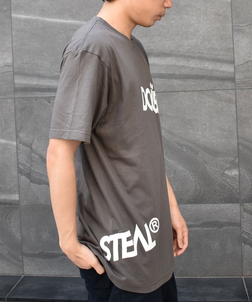 DOUBLE STEAL（ダブルスティール）の「dipBasic logo Tシャツ（Tシャツ/カットソー・メンズ・チャコールグレー/ダークグリーン/グレー/ブラック/ホワイト・X-LARGE/LARGE/MEDIUM/XX-LARGE）」の21枚目の写真