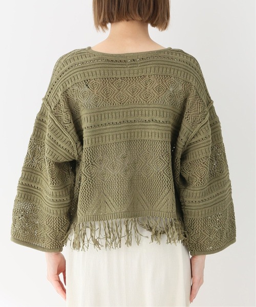 Spick & Span（スピックアンドスパン）の「メッシュパターンプルオーバー◆（ニット/セーター・レディース・ホワイト/カーキ・FREE）」の20枚目の写真