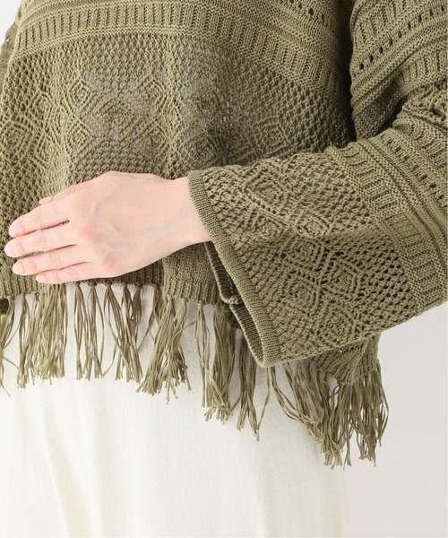 Spick & Span（スピックアンドスパン）の「メッシュパターンプルオーバー◆（ニット/セーター・レディース・ホワイト/カーキ・FREE）」の18枚目の写真