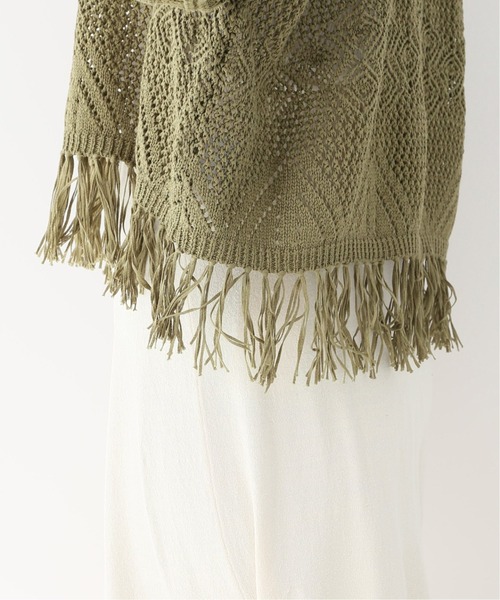 Spick & Span（スピックアンドスパン）の「メッシュパターンプルオーバー◆（ニット/セーター・レディース・ホワイト/カーキ・FREE）」の16枚目の写真