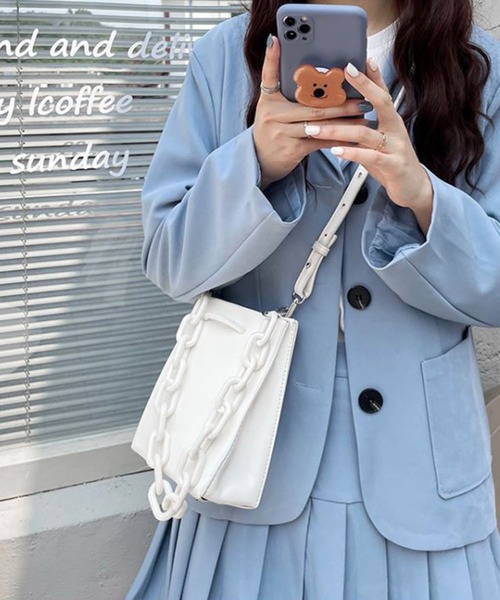 me+em select（ミームセレクト）の「ミニバッグ付き3wayショルダーバッグ（ショルダーバッグ・レディース・アイボリー/コーラルピンク/パープル/ブラック・FREE）」の15枚目の写真