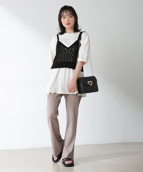 Honeys（ハニーズ）の「ビスチェ付チュニック（その他トップス・レディース・ブラック/ベージュ/グリーン系その他/ピンク系その他・S/M/L）」の11枚目の写真