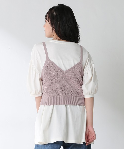 Honeys（ハニーズ）の「ビスチェ付チュニック（その他トップス・レディース・ブラック/ベージュ/グリーン系その他/ピンク系その他・S/M/L）」の7枚目の写真