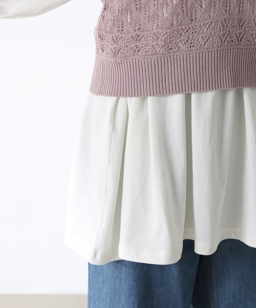 Honeys（ハニーズ）の「ビスチェ付チュニック（その他トップス・レディース・ブラック/ベージュ/グリーン系その他/ピンク系その他・S/M/L）」の19枚目の写真