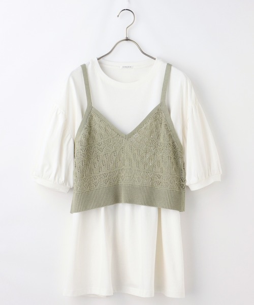 Honeys（ハニーズ）の「ビスチェ付チュニック（その他トップス・レディース・ブラック/ベージュ/グリーン系その他/ピンク系その他・S/M/L）」の8枚目の写真