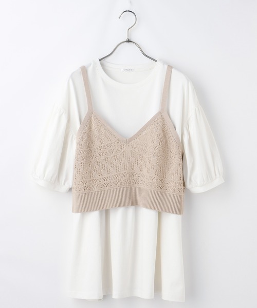 Honeys（ハニーズ）の「ビスチェ付チュニック（その他トップス・レディース・ブラック/ベージュ/グリーン系その他/ピンク系その他・S/M/L）」の10枚目の写真