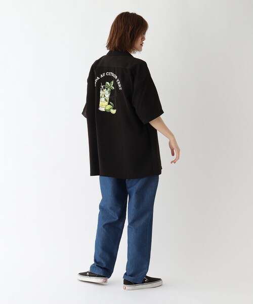 BASECONTROL（ベースコントロール）の「◆ビッグシルエット カクテル刺繍 半袖ボタンシャツ（シャツ/ブラウス・レディース・ブラック/ライトグリーン/アイボリー・99）」の11枚目の写真