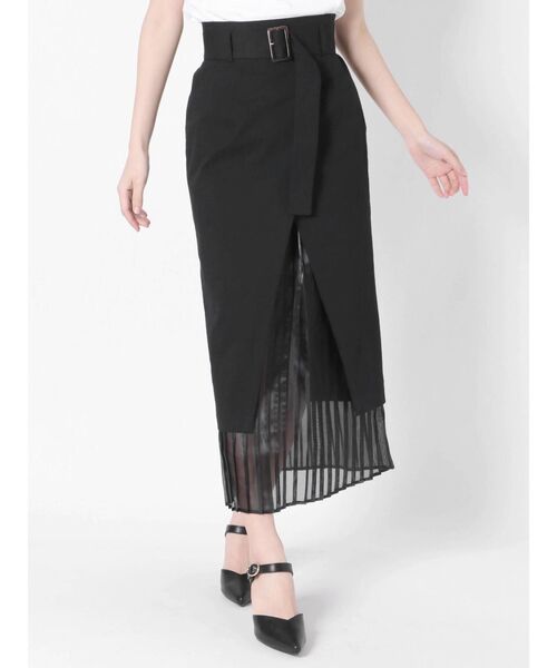 MURUA（ムルーア）の「ヘムシアーラップスカート（スカート・レディース・ブラック/アイボリー/カーキ・2/1）」の7枚目の写真