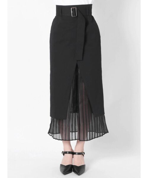 MURUA（ムルーア）の「ヘムシアーラップスカート（スカート・レディース・ブラック/アイボリー/カーキ・2/1）」の8枚目の写真