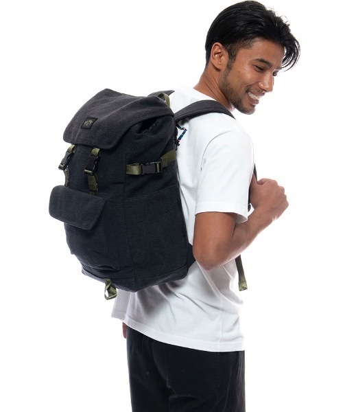 BILLABONG（ビラボン）の「BILLABONG メンズ 【A/DIV HEMP】 KINGS HEMP RUCKSACK バッグ 27L【2021年夏モデル】/ビラボンバックパック・リュックサック（バックパック/リュック・メンズ・ブラック・FREE）」の19枚目の写真