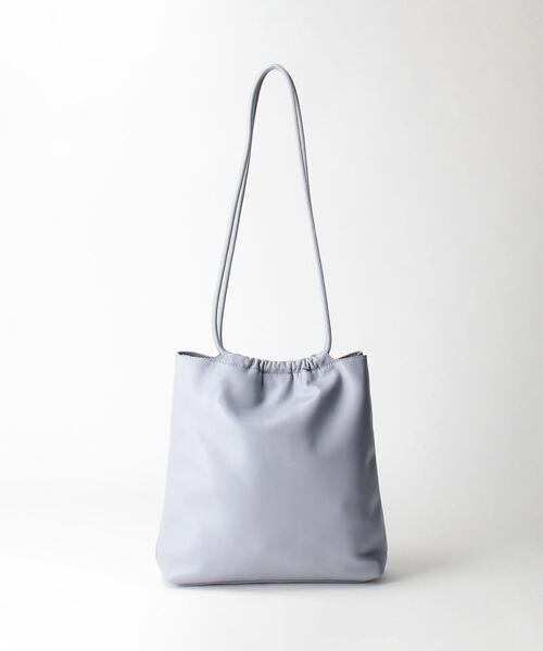 BEAUTY&YOUTH UNITED ARROWS（ビューティーアンドユースユナイテッドアローズ）の「BY レザースクエアギャザーショルダーバッグ ◆（ショルダーバッグ・レディース・ブラック/ナチュラル/ライラック・FREE）」の15枚目の写真