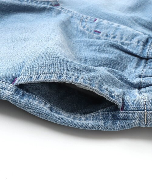 JUNK STORE（ジャンクストアー）の「/WEB限定 デニムハーフパンツ（その他パンツ・キッズ・サックスブルー・100/110/120/130/140/150）」の4枚目の写真