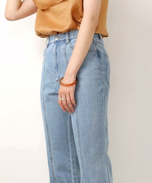 Bab（バブ）の「【WEB限定】裾フリンジフレアデニムパンツ（デニムパンツ・レディース・アイボリー/ライトグレー/ブルー/ライトブルー・S/M）」の20枚目の写真