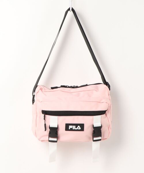 FILA（フィラ）の「【FILA/フィラ】シリコンブランドロゴ付き　ショルダーバッグﾞFM2272（ショルダーバッグ・レディース・ブラック/ピンク/ベージュ・FREE）」の2枚目の写真