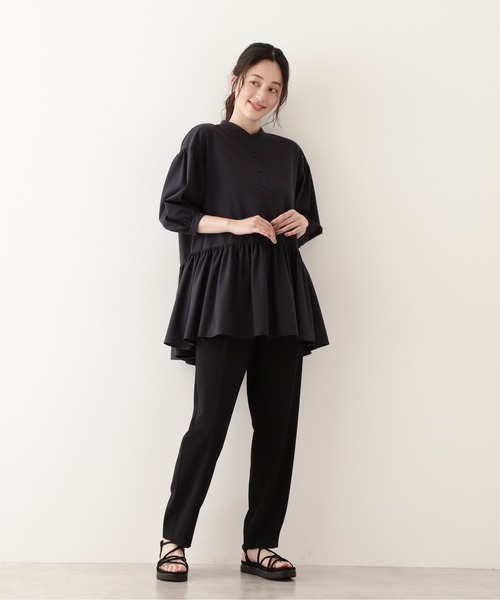 NATURAL BEAUTY BASIC（ナチュラルビューティーベーシック）の「オックスペグパンツ/0171230602（その他パンツ・レディース・グレー/ブラック・X-SMALL/MEDIUM/LARGE/SMALL）」の3枚目の写真