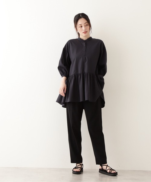 NATURAL BEAUTY BASIC（ナチュラルビューティーベーシック）の「オックスペグパンツ/0171230602（その他パンツ・レディース・グレー/ブラック・X-SMALL/MEDIUM/LARGE/SMALL）」の4枚目の写真