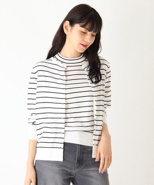 SOUP（スープ）の「◆【大きいサイズあり・13号・15号】UVカット機能付きカーディガン（カーディガン/ボレロ・レディース・ライトグレー/ブラック/ネイビー/カーキ/サンドベージュ/ライトパープル/ベビーピンク/ホワイト系5/ブラック系2/ネイビー系2・11/09/13/15 ）」の2枚目の写真