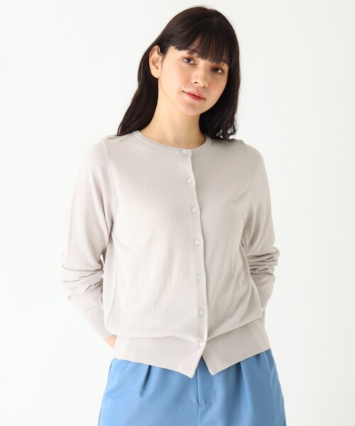 SOUP（スープ）の「◆【大きいサイズあり・13号・15号】UVカット機能付きカーディガン（カーディガン/ボレロ・レディース・ライトグレー/ブラック/ネイビー/カーキ/サンドベージュ/ライトパープル/ベビーピンク/ホワイト系5/ブラック系2/ネイビー系2・11/09/13/15 ）」の4枚目の写真